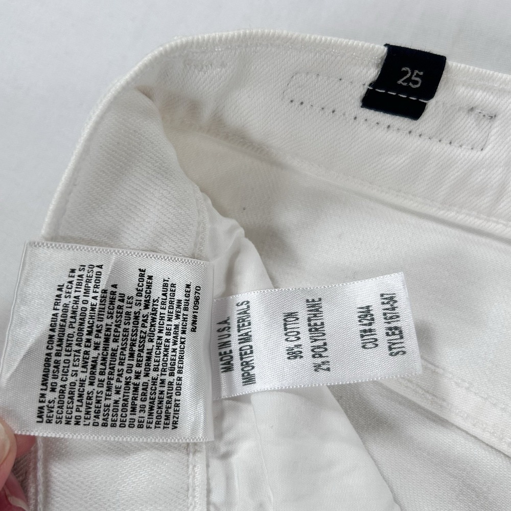 COH Citizens of Humanity Drew Flounce Flared Cropped White Jeans 25 High Rise - Picture 11 of 12